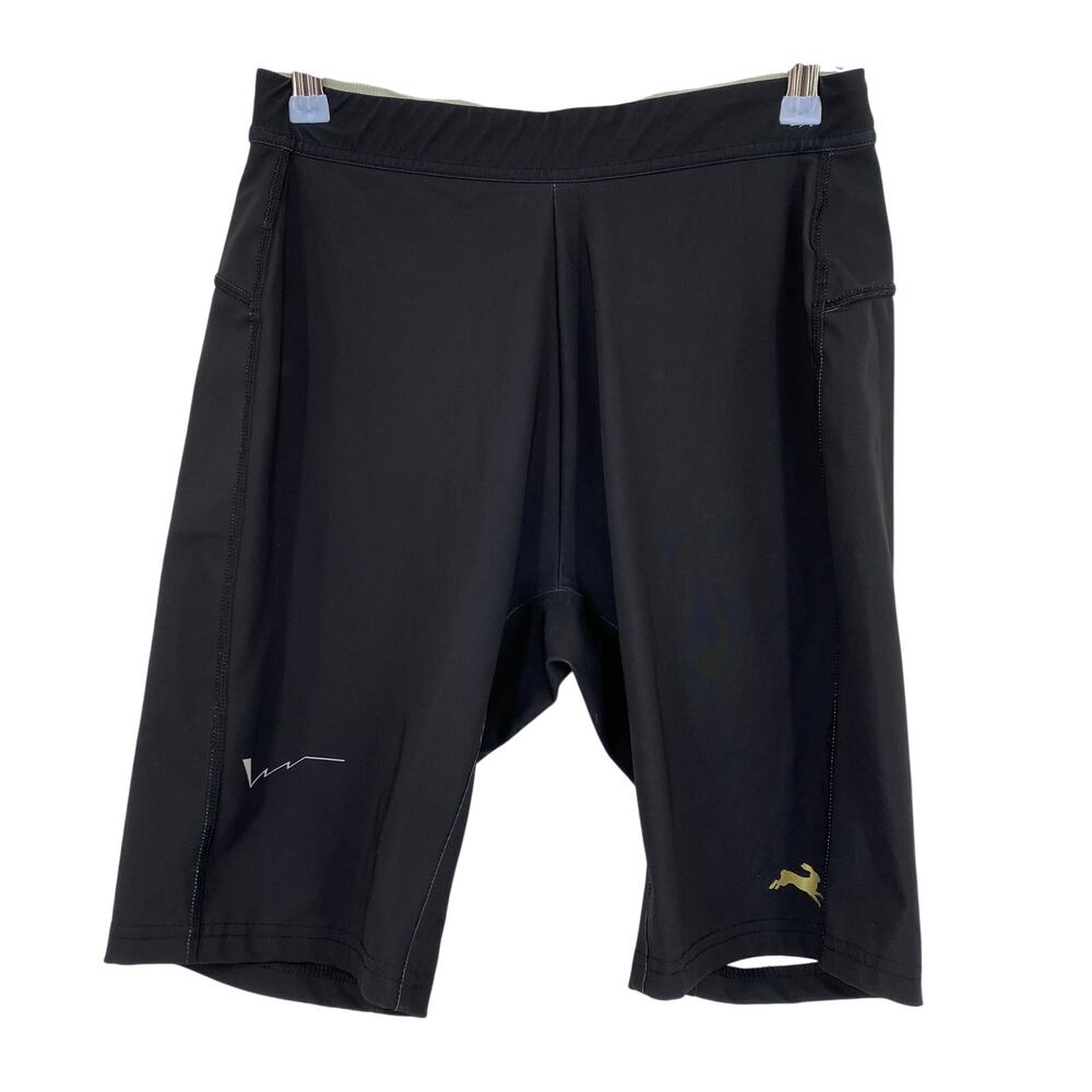 Tracksmith black running spandex shorts